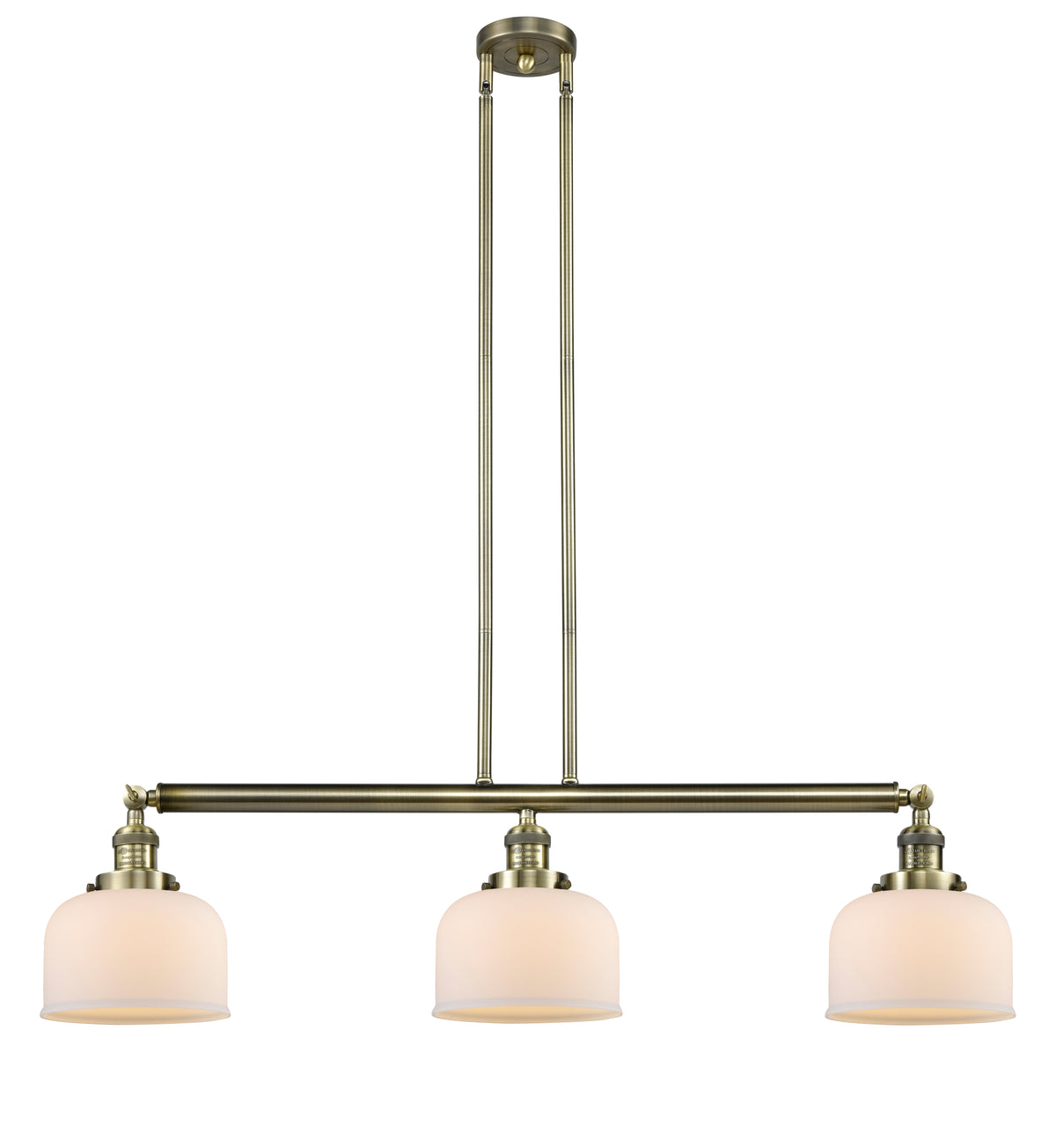 Bell 41-Inch 3-Light Stem-Hung Island Light Sloped-Ceiling Compatible