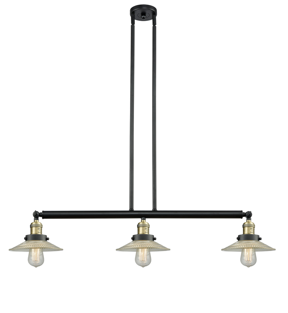 Halophane 41-Inch 3-Light Stem-Hung Island Light