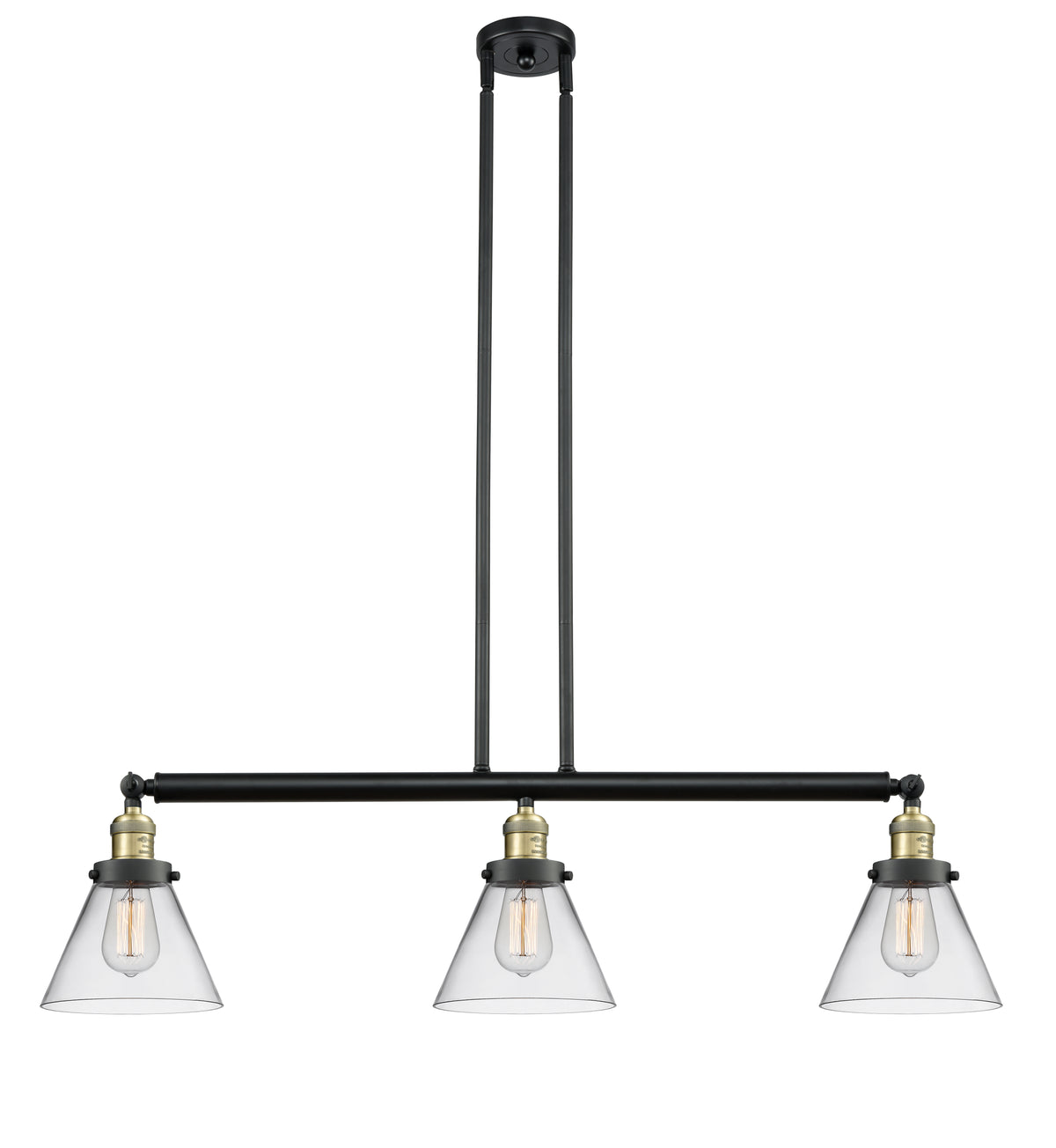 Cone 40-Inch 3-Light Stem-Hung Island Light