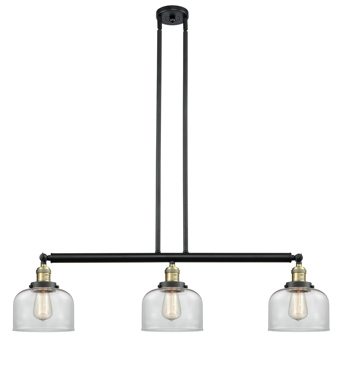 Bell 41-Inch 3-Light Stem-Hung Island Light Sloped-Ceiling Compatible