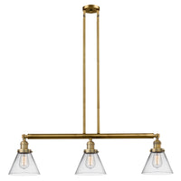 Cone 40-Inch 3-Light Stem-Hung Island Light