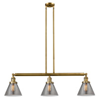 Cone 40-Inch 3-Light Stem-Hung Island Light