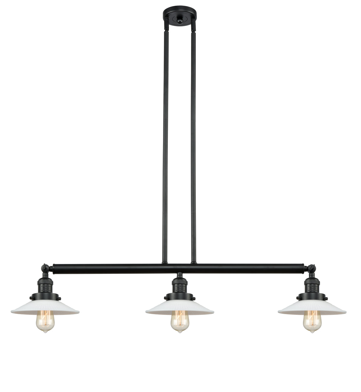 Halophane 41-Inch 3-Light Stem-Hung Island Light