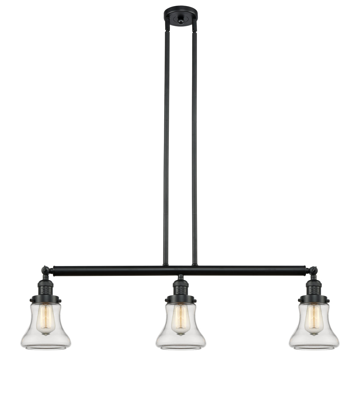 Bellmont 39-Inch 3-Light Stem-Hung Island Light with LED Bulbs