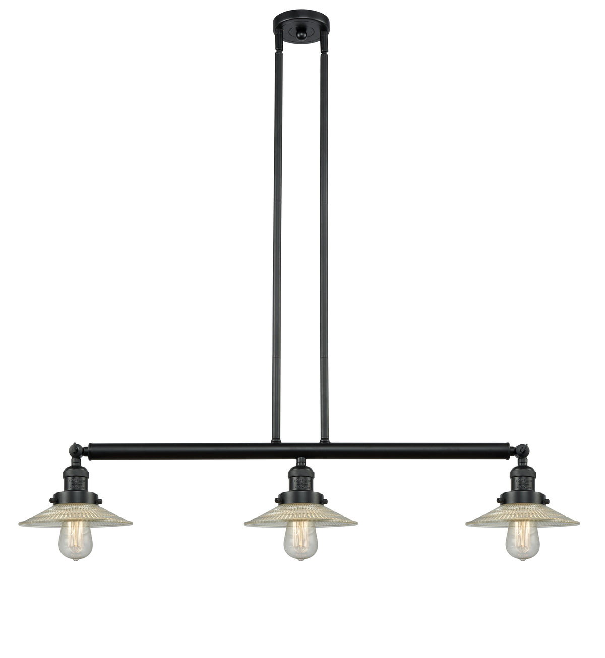 Halophane 41-Inch 3-Light Stem-Hung Island Light