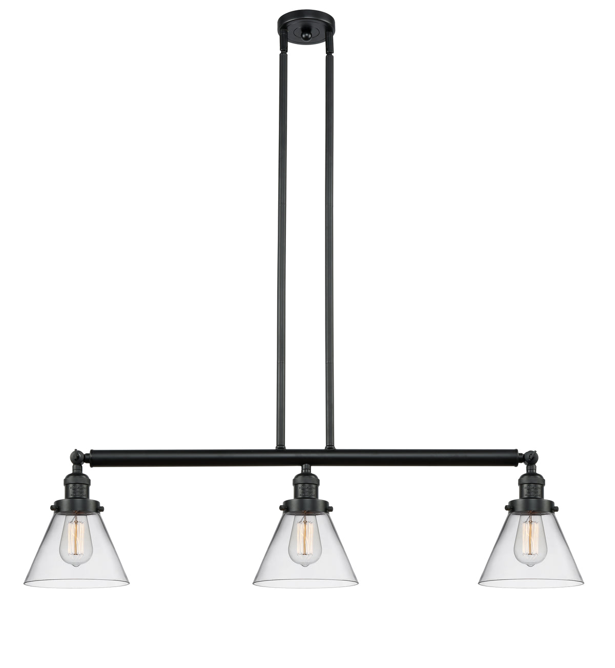Cone 40-Inch 3-Light Stem-Hung Island Light