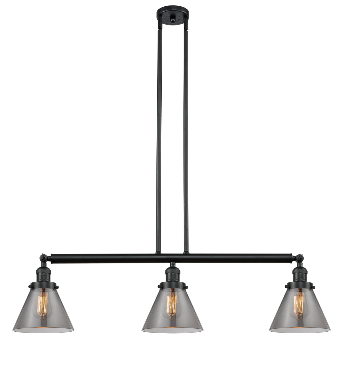 Cone 40-Inch 3-Light Stem-Hung Island Light