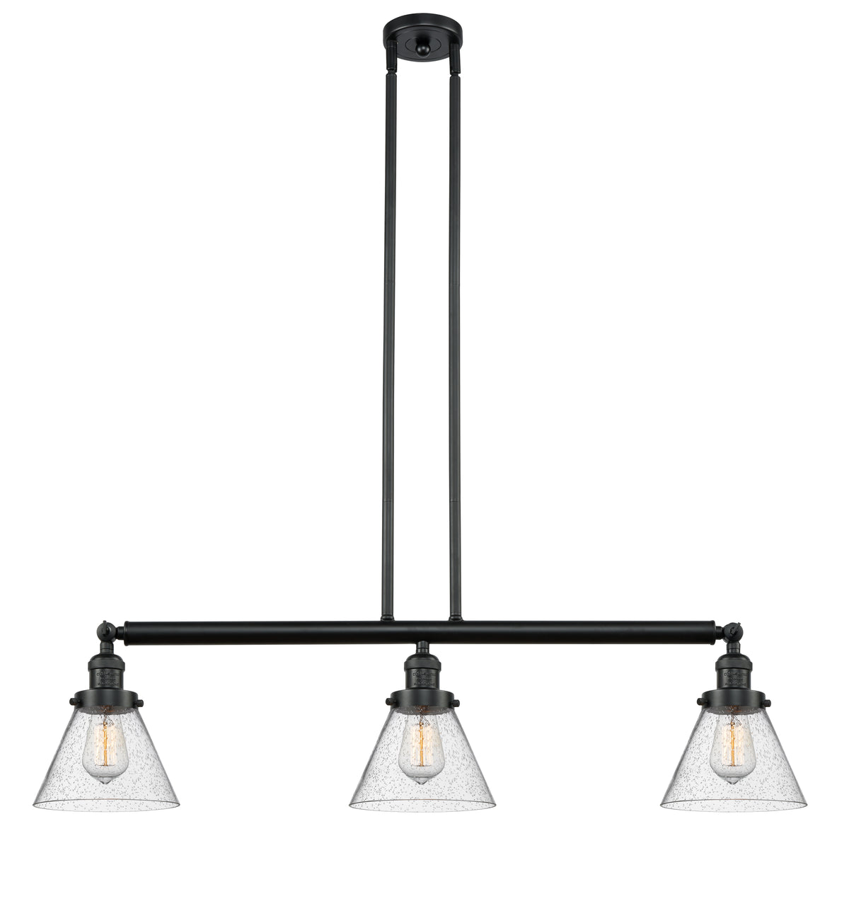 Cone 40-Inch 3-Light Stem-Hung Island Light