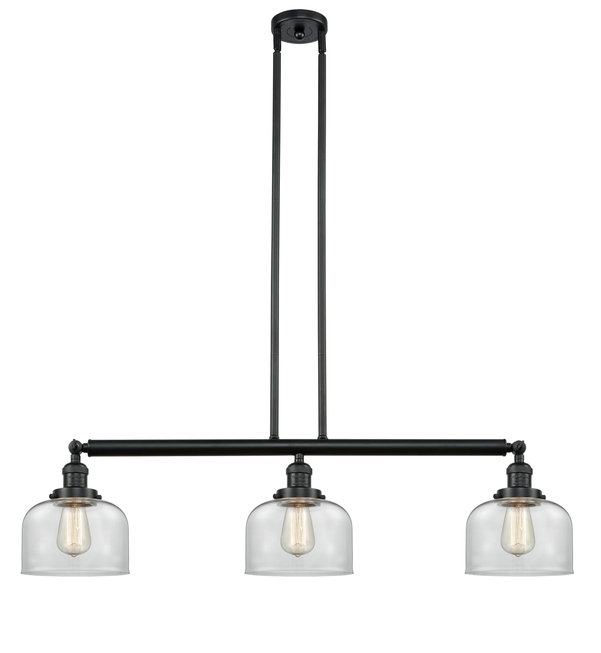 Bell 41-Inch 3-Light Stem-Hung Island Light Sloped-Ceiling Compatible