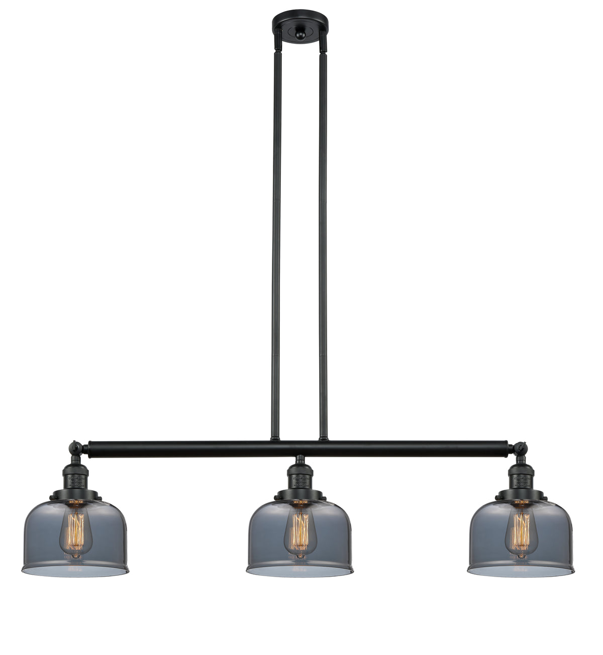 Bell 41-Inch 3-Light Stem-Hung Island Light Sloped-Ceiling Compatible