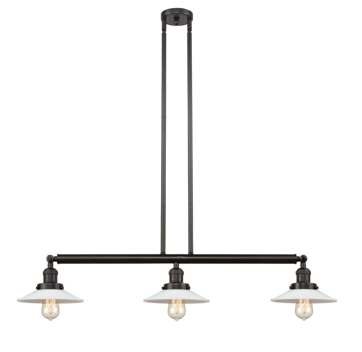 Halophane 41-Inch 3-Light Stem-Hung Island Light