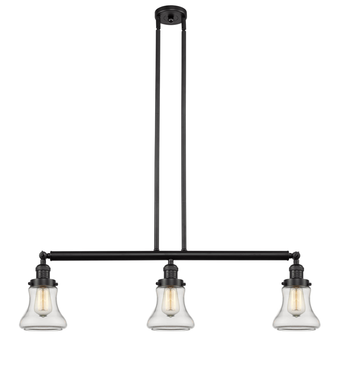 Bellmont 39-Inch 3-Light Stem-Hung Island Light with LED Bulbs