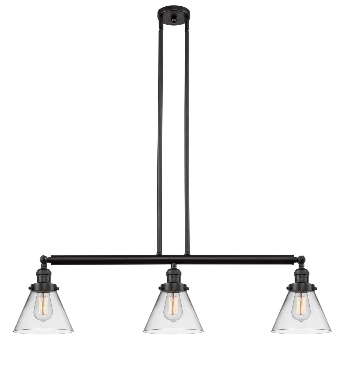 Cone 40-Inch 3-Light Stem-Hung Island Light