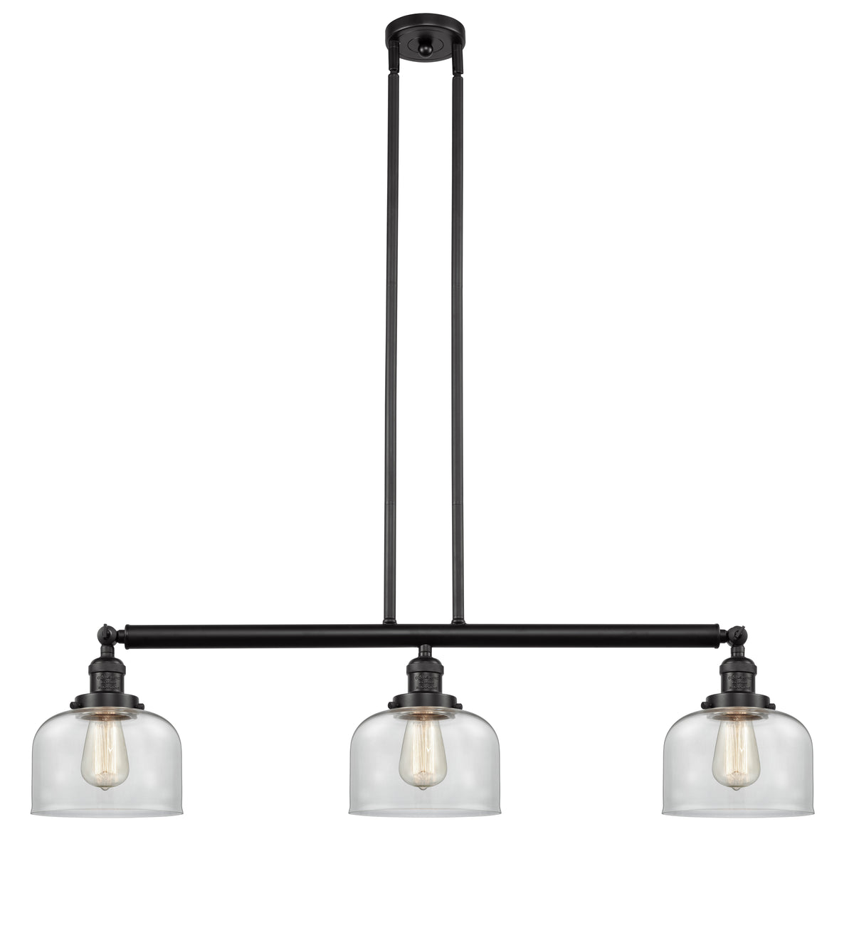 Bell 41-Inch 3-Light Stem-Hung Island Light Sloped-Ceiling Compatible
