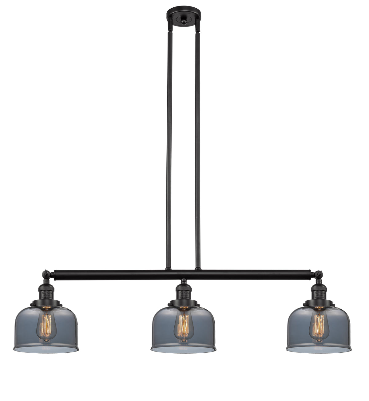 Bell 41-Inch 3-Light Stem-Hung Island Light Sloped-Ceiling Compatible