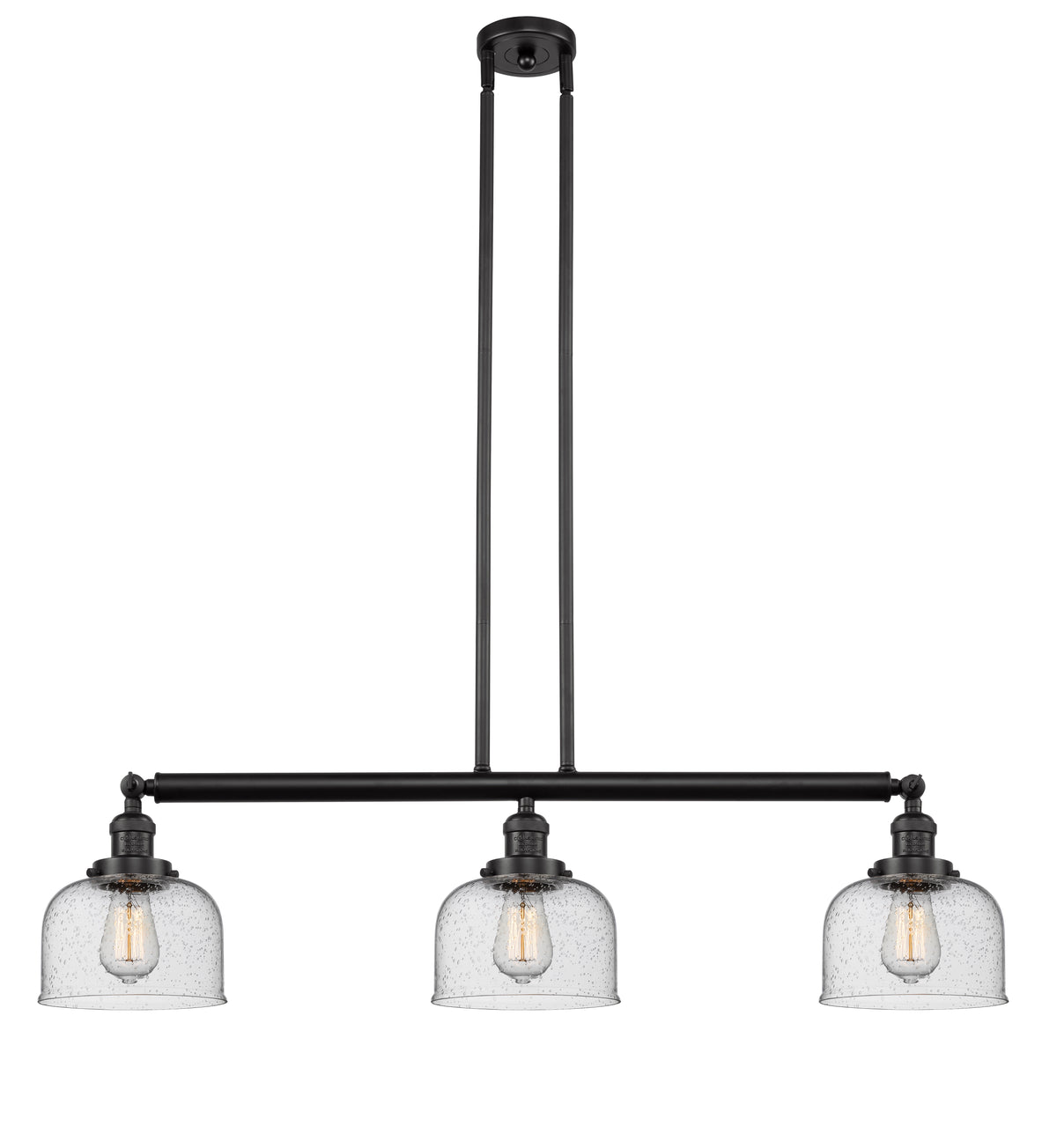 Bell 41-Inch 3-Light Stem-Hung Island Light Sloped-Ceiling Compatible