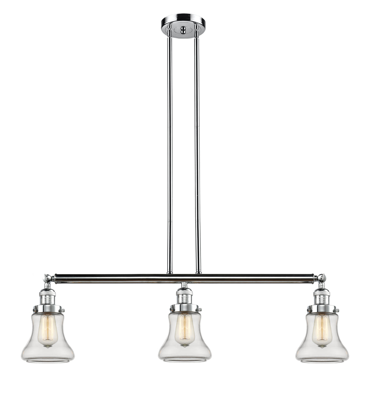Bellmont 39-Inch 3-Light Stem-Hung Island Light with LED Bulbs