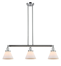 Cone 40-Inch 3-Light Stem-Hung Island Light