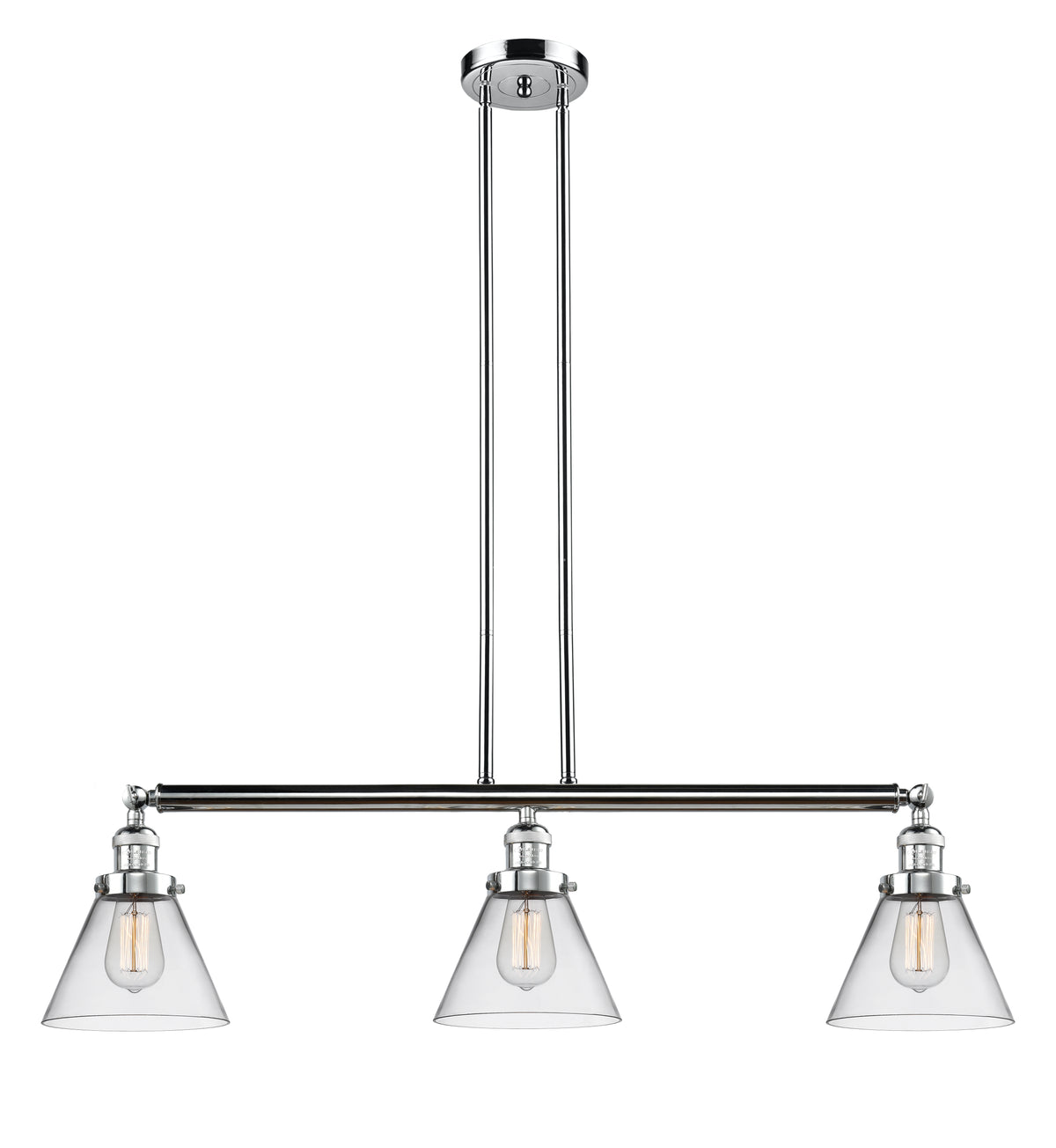 Cone 40-Inch 3-Light Stem-Hung Island Light