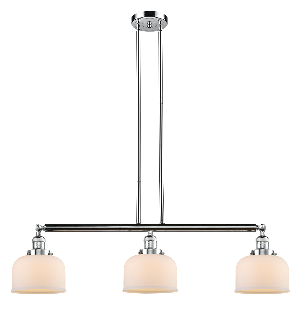 Bell 41-Inch 3-Light Stem-Hung Island Light Sloped-Ceiling Compatible