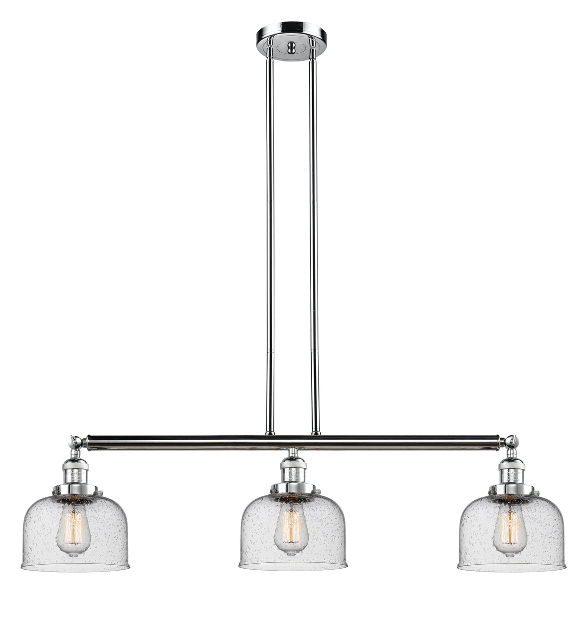 Bell 41-Inch 3-Light Stem-Hung Island Light Sloped-Ceiling Compatible