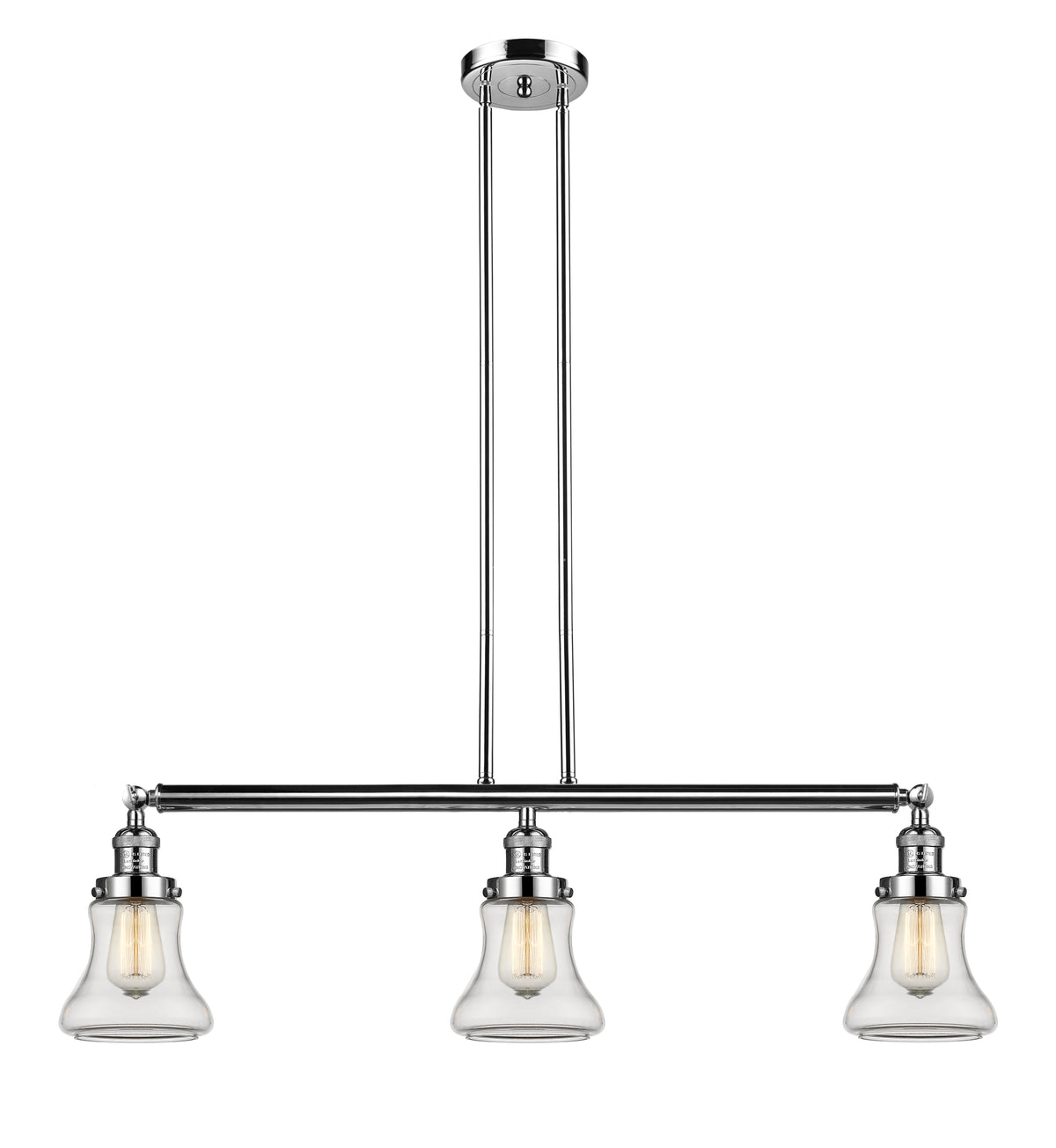 Bellmont 39-Inch 3-Light Stem-Hung Island Light with LED Bulbs