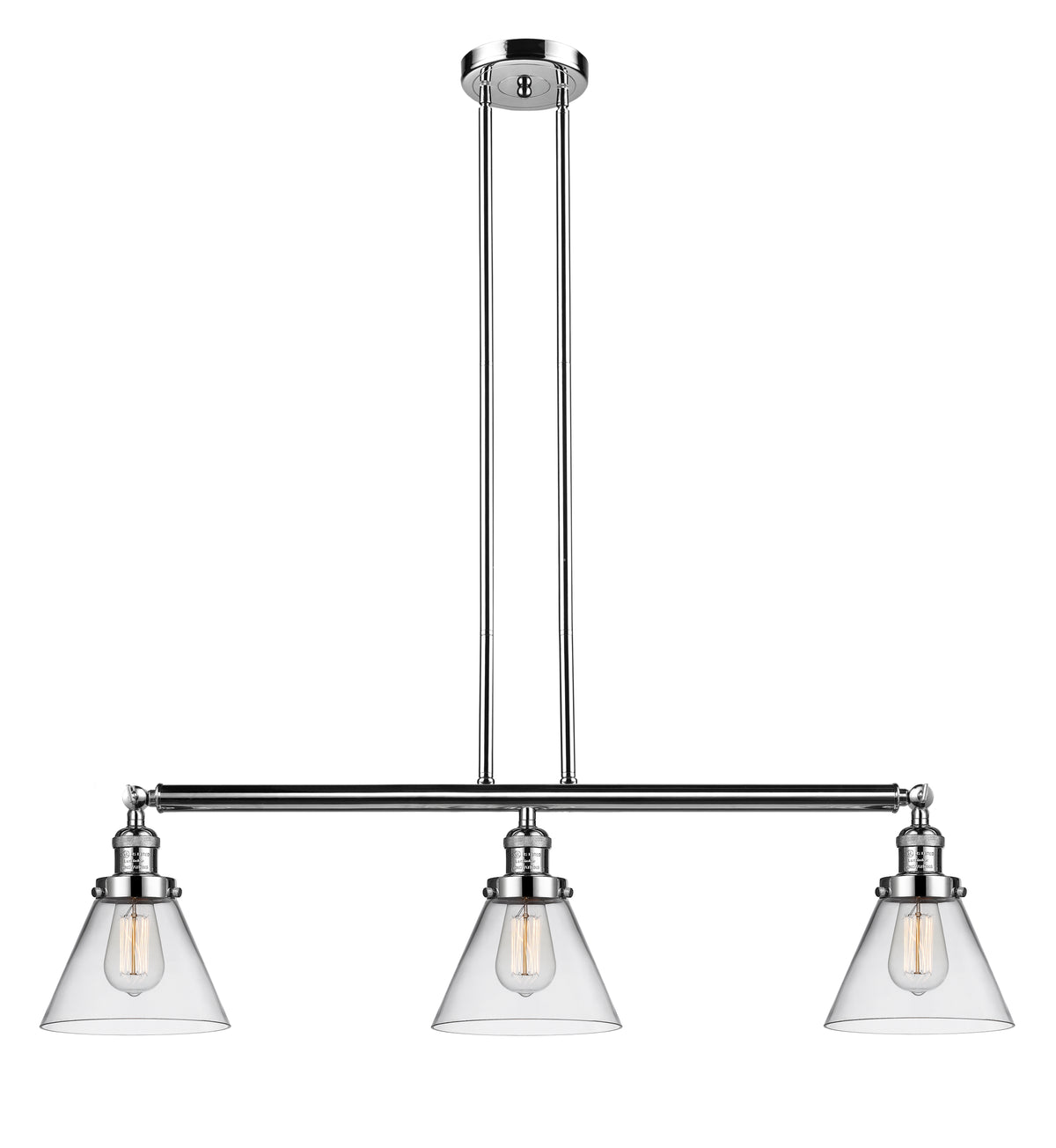 Cone 40-Inch 3-Light Stem-Hung Island Light