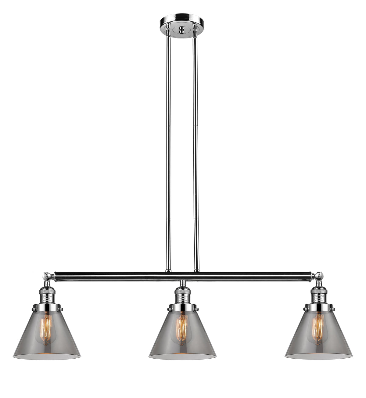 Cone 40-Inch 3-Light Stem-Hung Island Light