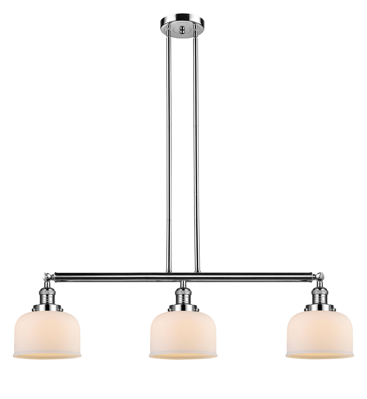 Bell 41-Inch 3-Light Stem-Hung Island Light Sloped-Ceiling Compatible