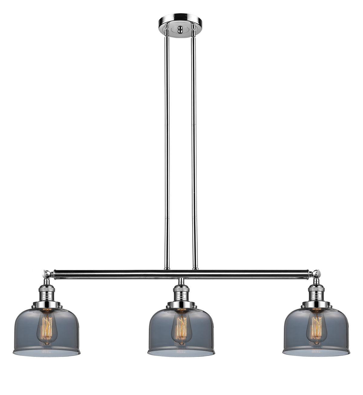 Bell 41-Inch 3-Light Stem-Hung Island Light Sloped-Ceiling Compatible