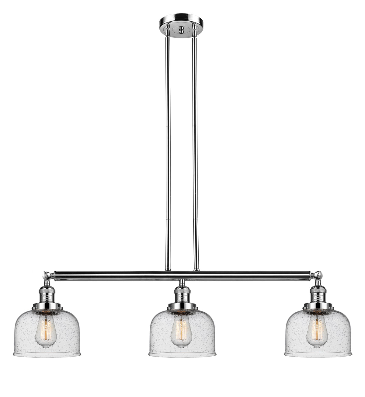 Bell 41-Inch 3-Light Stem-Hung Island Light Sloped-Ceiling Compatible