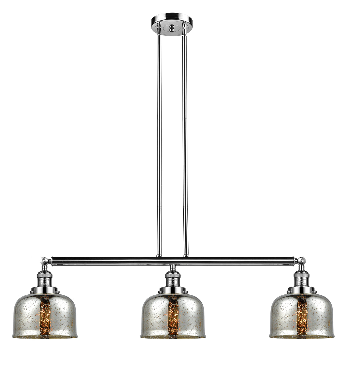 Bell 41-Inch 3-Light Stem-Hung Island Light Sloped-Ceiling Compatible