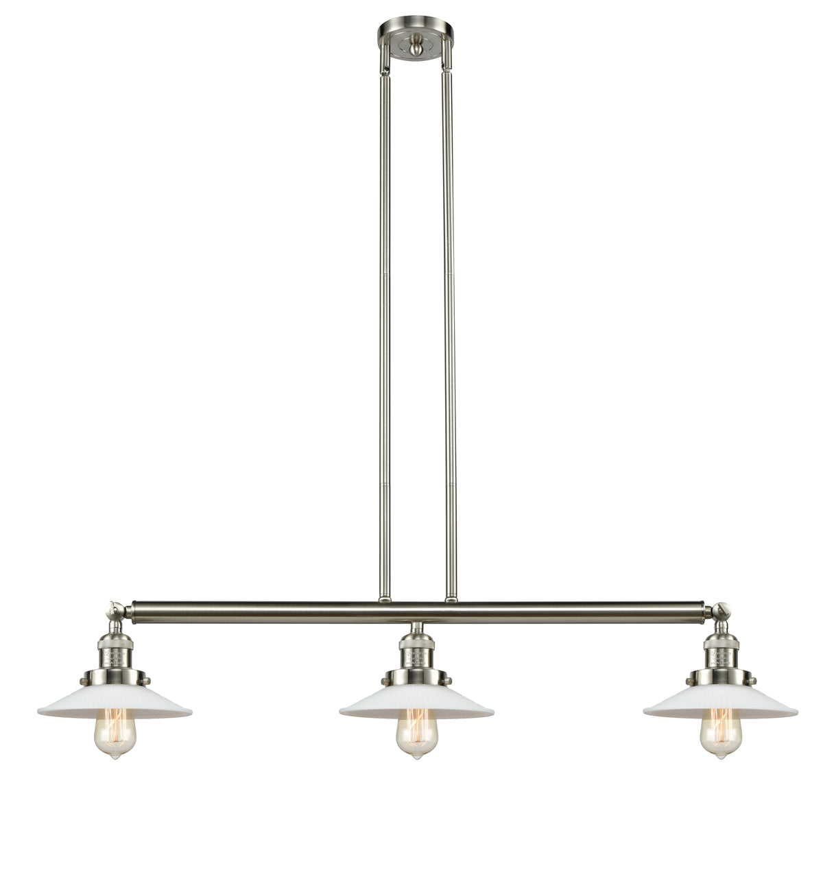 Halophane 41-Inch 3-Light Stem-Hung Island Light