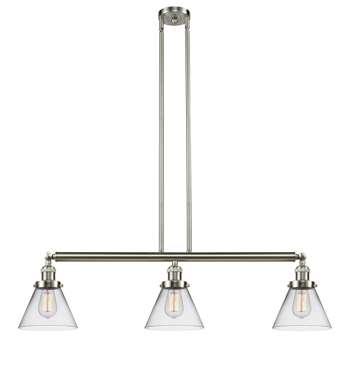 Cone 40-Inch 3-Light Stem-Hung Island Light