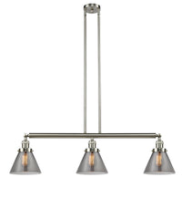 Cone 40-Inch 3-Light Stem-Hung Island Light