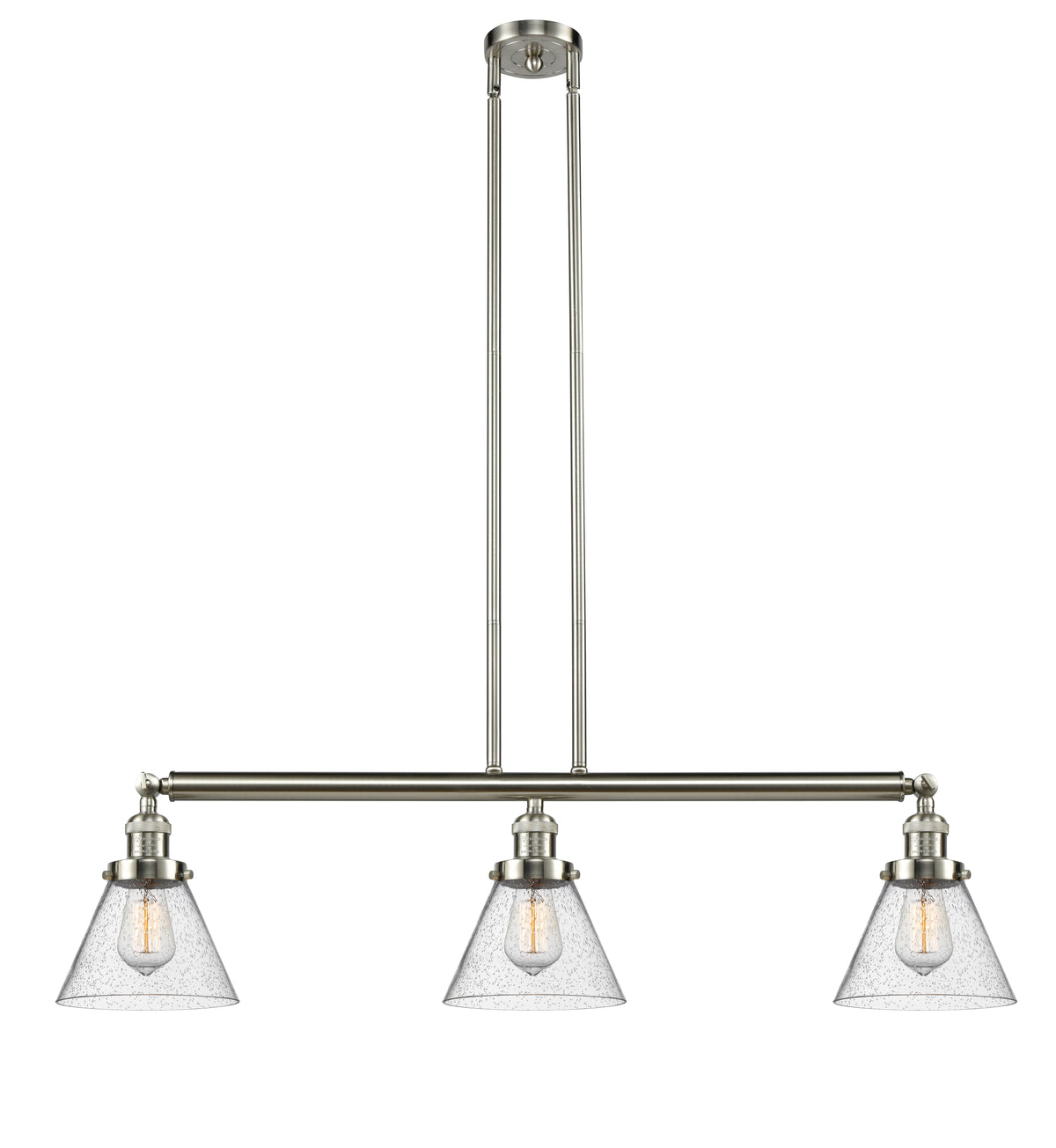 Cone 40-Inch 3-Light Stem-Hung Island Light
