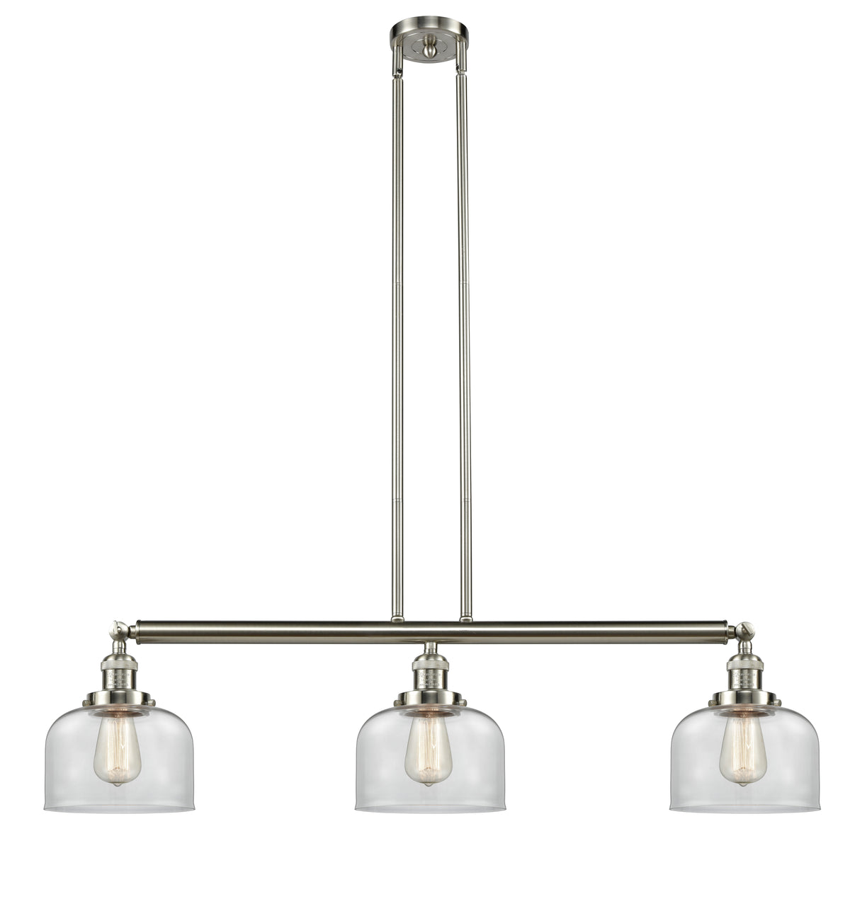 Bell 41-Inch 3-Light Stem-Hung Island Light Sloped-Ceiling Compatible