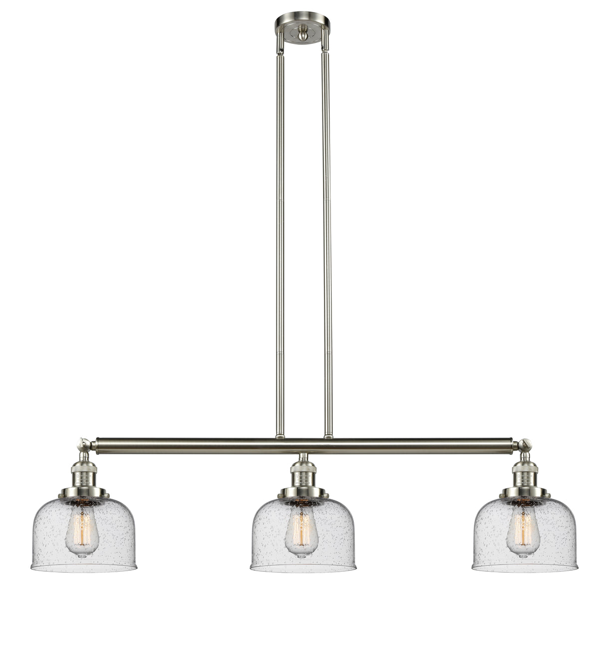 Bell 41-Inch 3-Light Stem-Hung Island Light Sloped-Ceiling Compatible