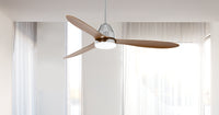 56 Inch 1 Light LED DC Smart Indoor Outdoor Chrome Fan with Koa Blades and Remote