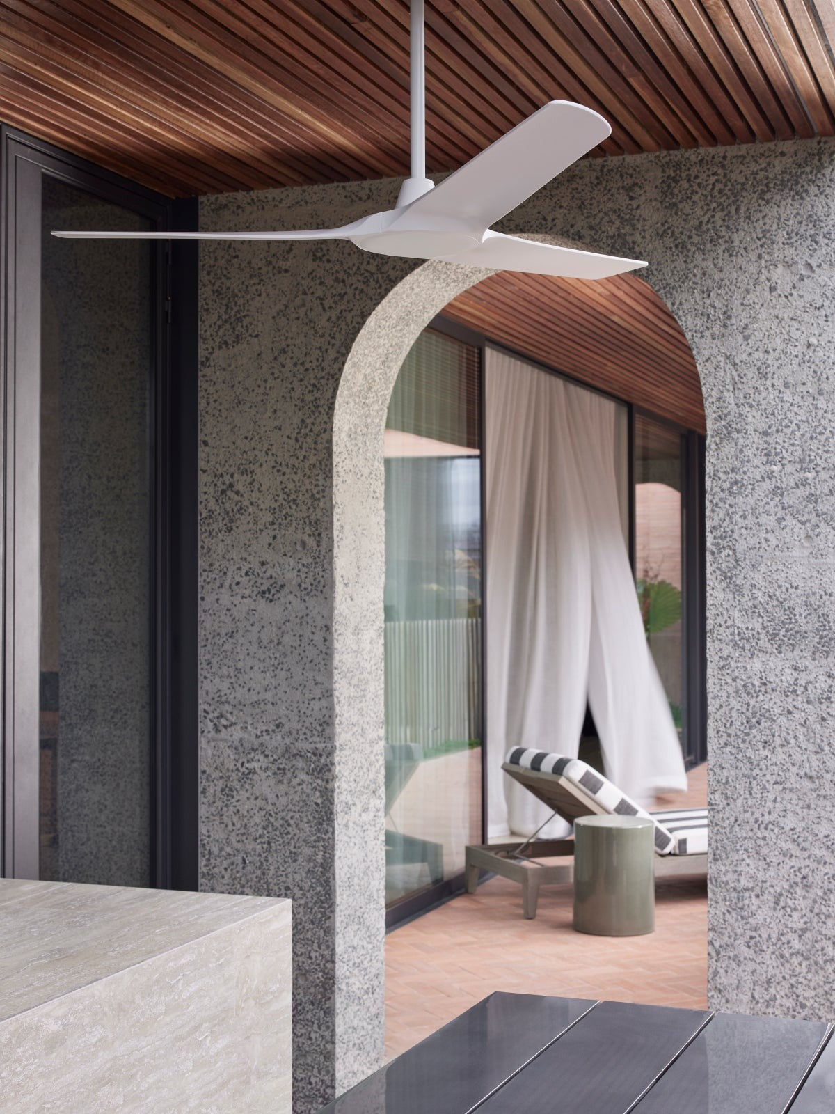 Abyss 56 Inch Wet Rated DC Fan White IP66