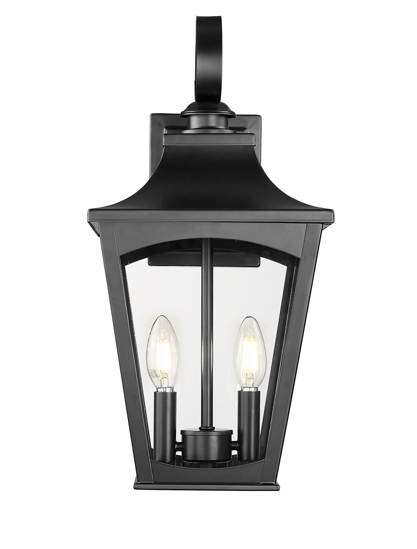 9'' Curry Powder Coated Black 2 Light Wall Sconce