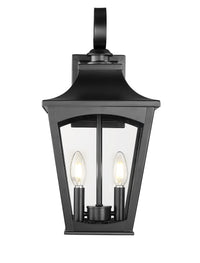 9'' Curry Powder Coated Black 2 Light Wall Sconce
