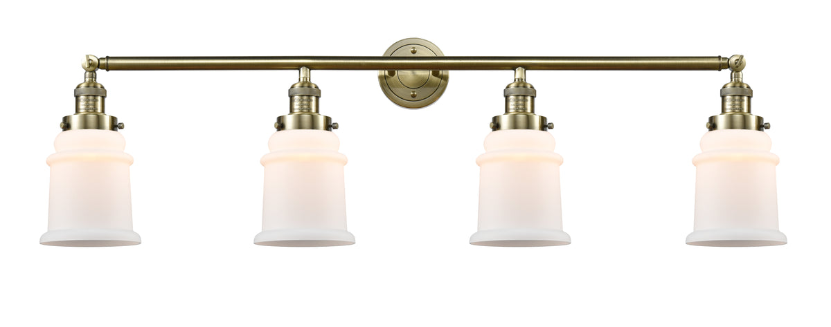 Canton 42-Inch 4-Light Bath Vanity Light with LED Bulbs 6-Inch Shade