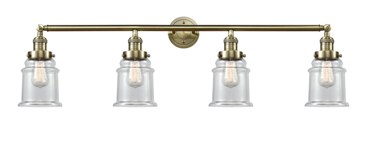 Canton 42-Inch 4-Light Bath Vanity Light with LED Bulbs 6-Inch Shade