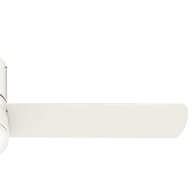 52 inch Minimus Fresh White Low Profile Ceiling Fan with LED Light Kit and Handheld Remote