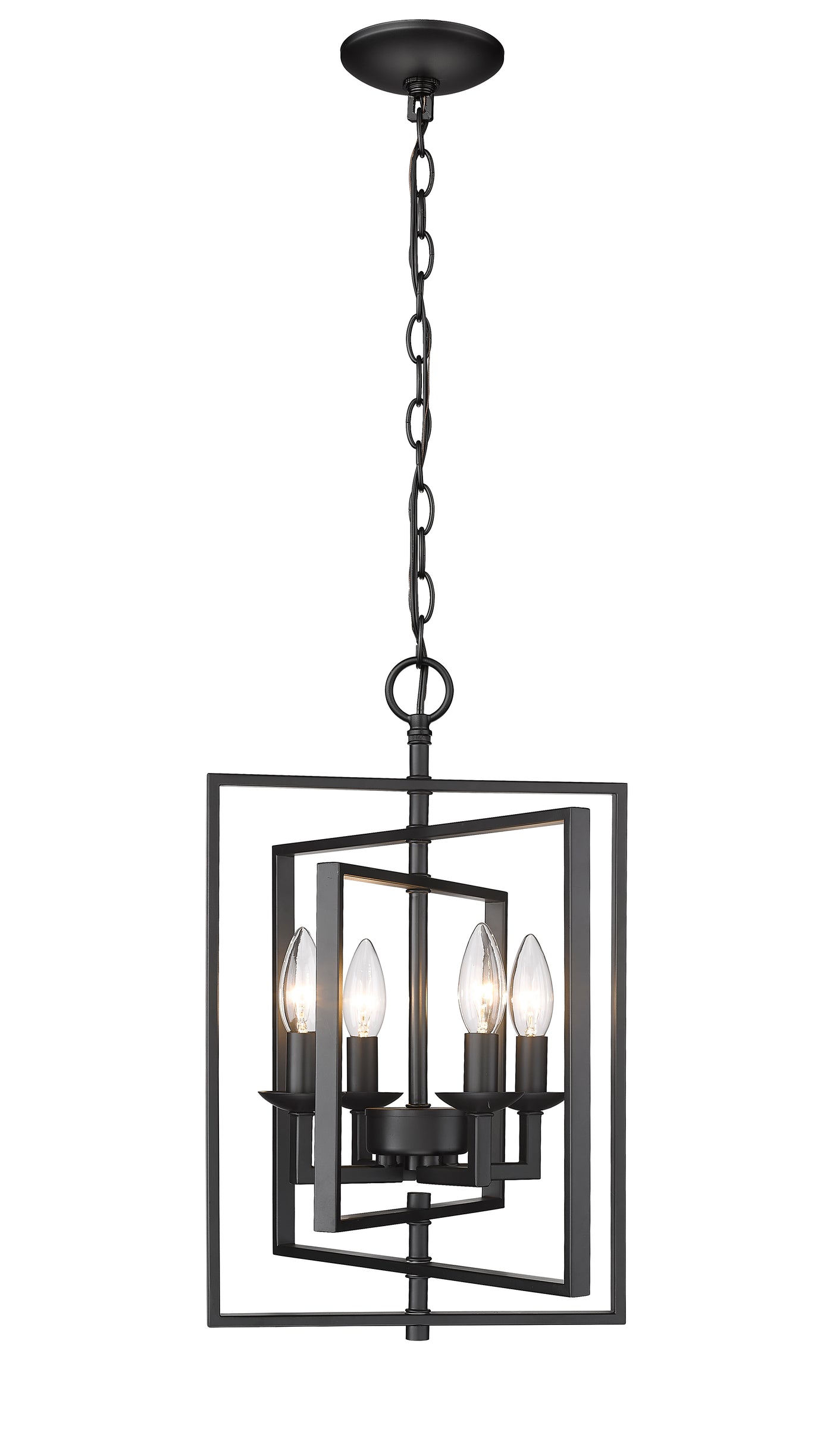 18.25'' Nellis Matte Black 4 Light Pendant