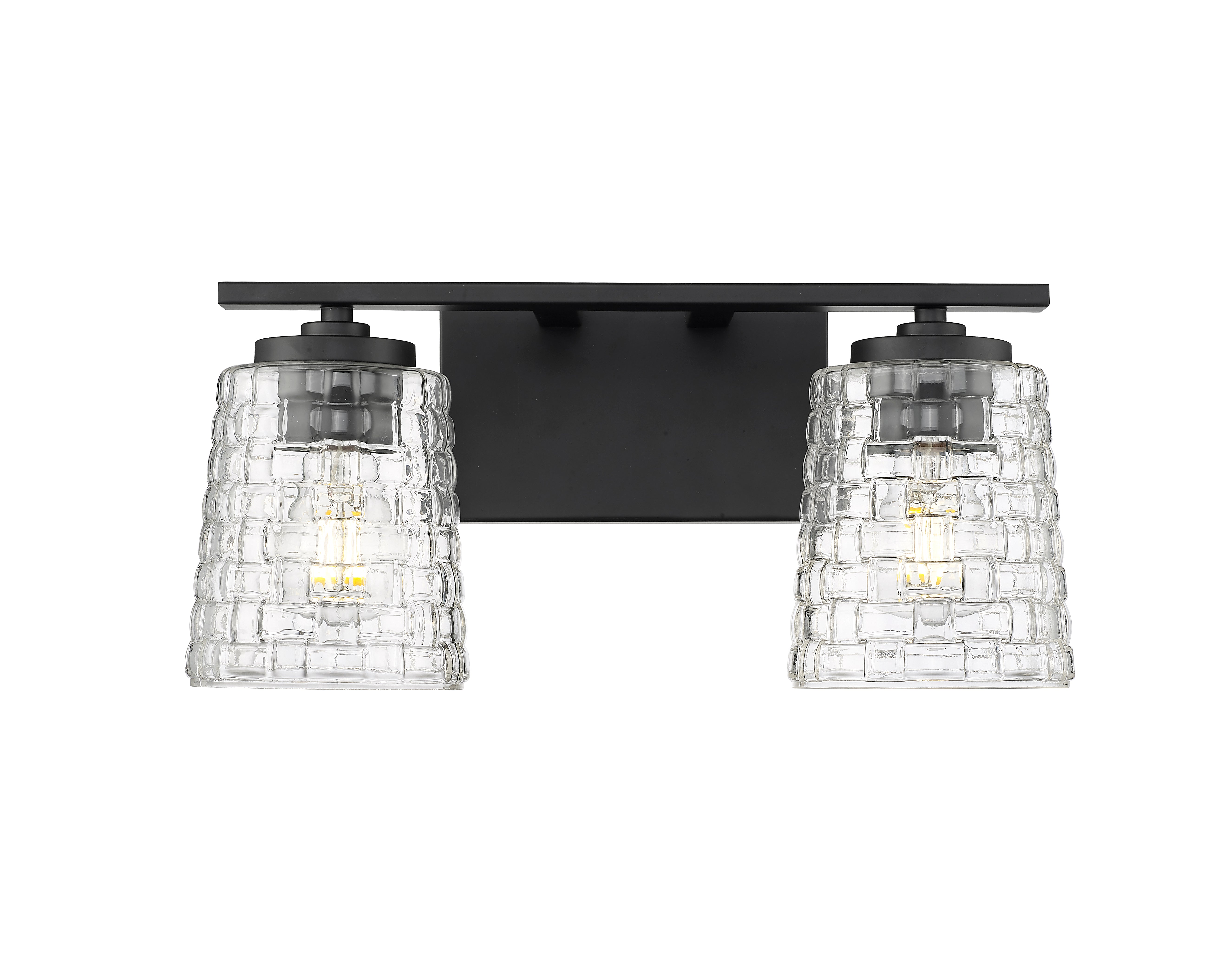 15'' Saben Matte Black 2 Light Bath Vanity