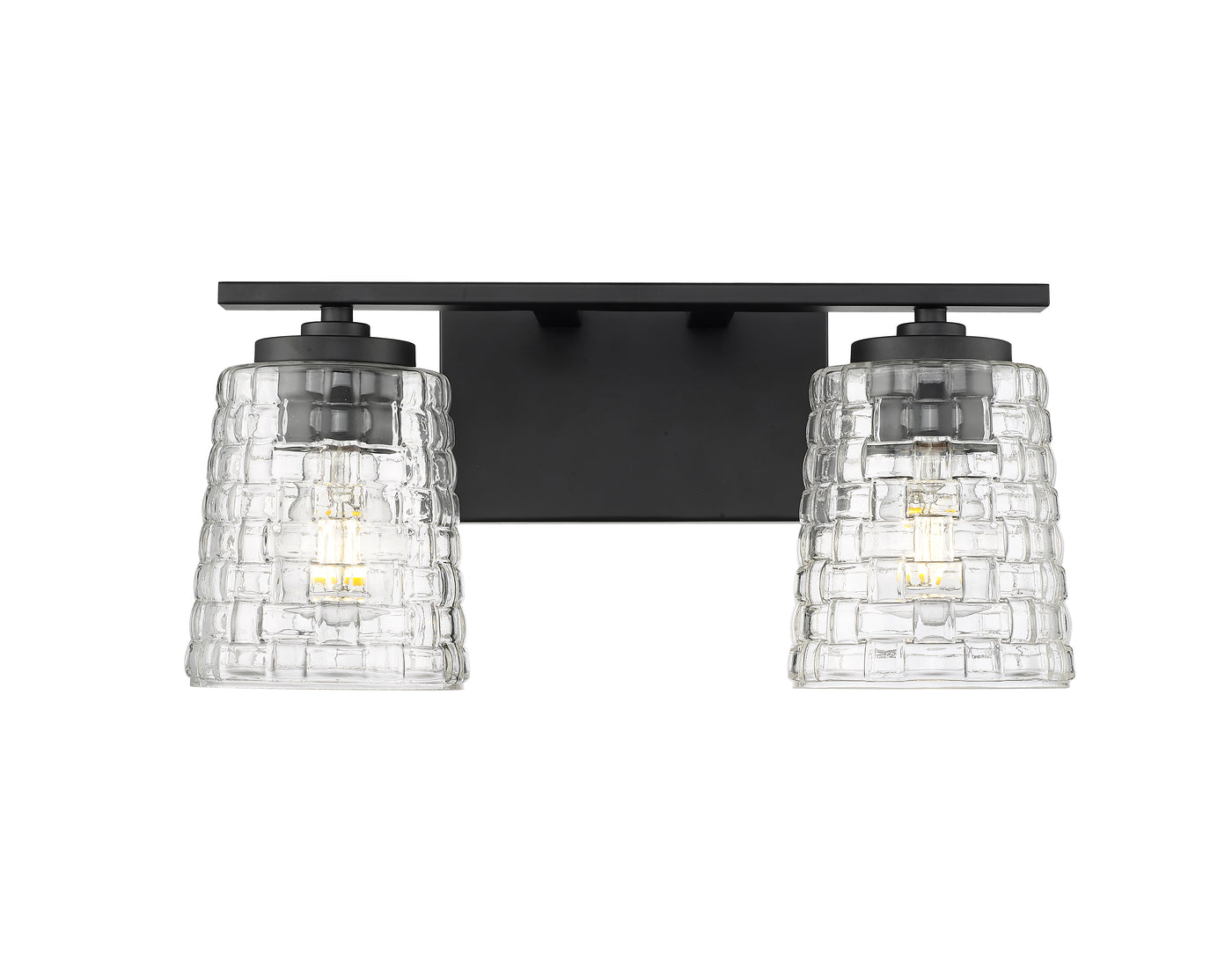 15'' Saben Matte Black 2 Light Bath Vanity