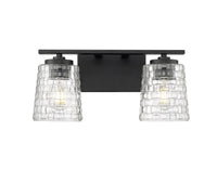 15'' Saben Matte Black 2 Light Bath Vanity