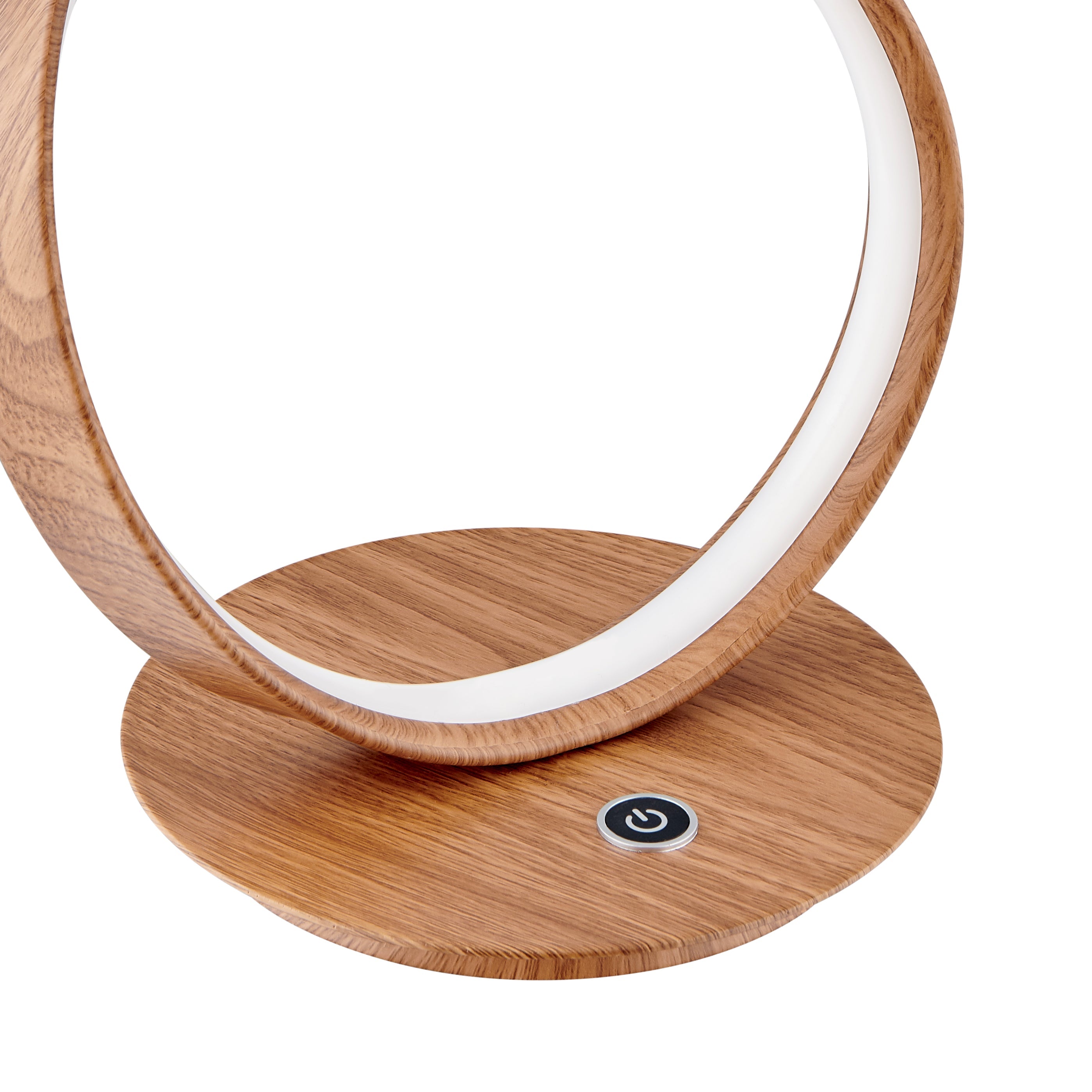 Amsterdam Light Wood Table Lamp | LED Strip & Touch Dimmer